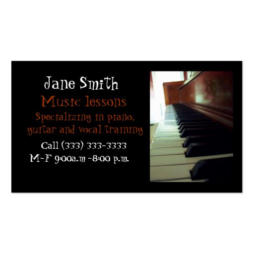 Music Business Cards Templates Free at Anna Bates blog