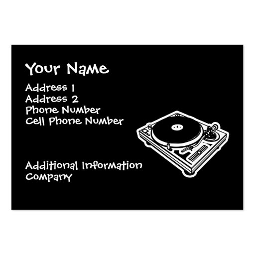 Music Business Card - Turntable - DJ