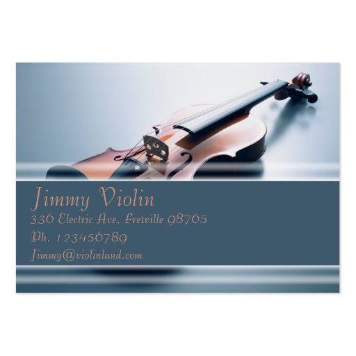Music Business Card - Violin (front side)