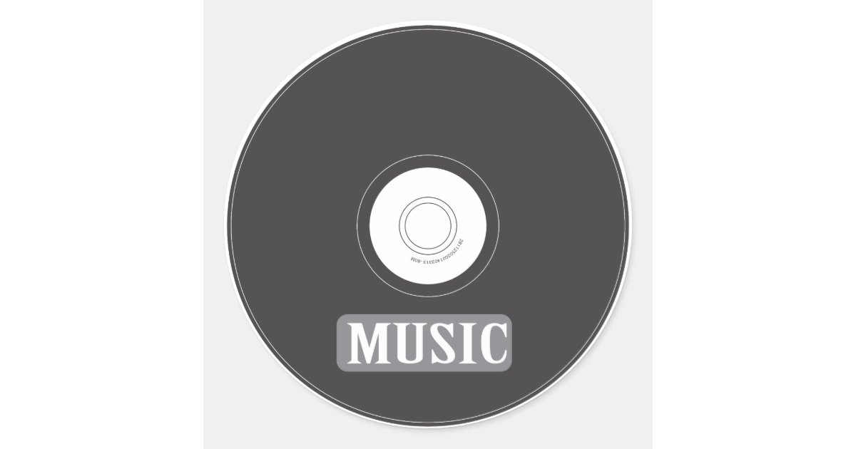 Music CD Classic Round Sticker | Zazzle