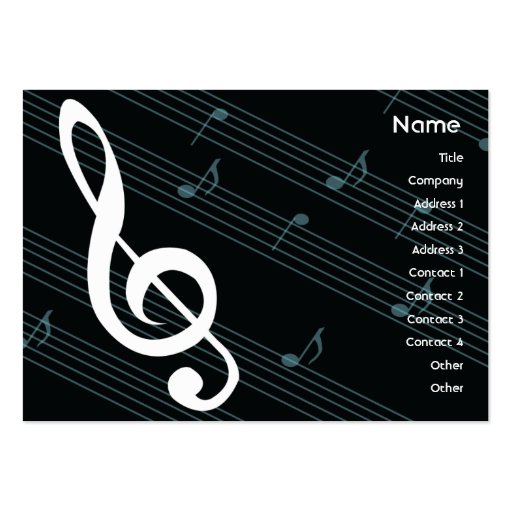 Music - Chubby Business Card Templates (front side)
