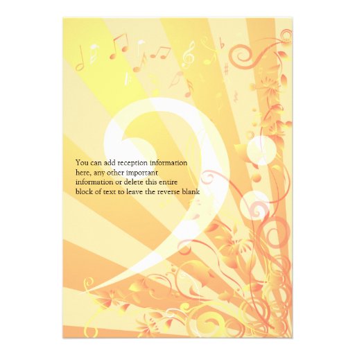 Music Clefs Bat Mitzvah Invitation