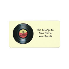 Music Collection Vinyl Record Avery Label label