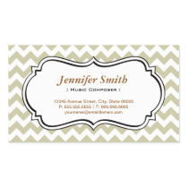 Music Composer - Chevron Simple Jasmine Business Cards