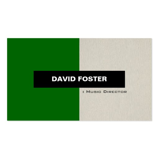 Music Director - Simple Elegant Stylish Business Card