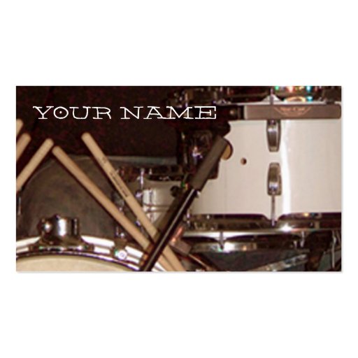 Music Drum Business Card (front side)