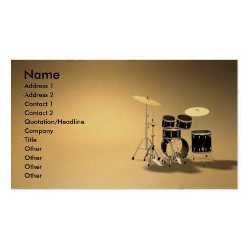 music_drums business cards