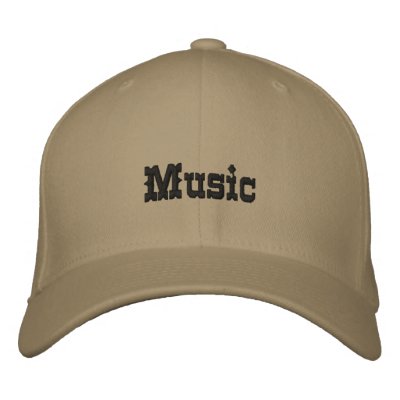 Music embroidered hats