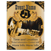 Music Event Vintage Gold Flyer by ZazzleFlyers Music Event Vintage Gold Flyer