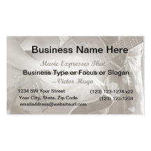 Music Expresses that guitar photo saying Business Cards