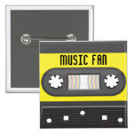 Music fab cassette with rainbow tape button buttons