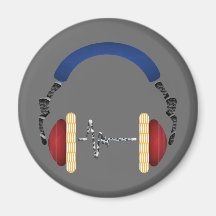 Music Fascinaton Head Phone Refrigerator Magnets