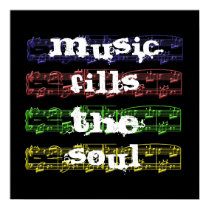 Music Fills The Soul Poster posters by oldrockerdude Music Fills The Soul Poster posters