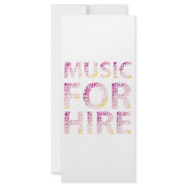 Music For Hire Club rack cards