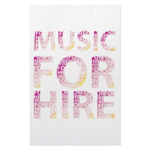 Music For Hire Club stationery