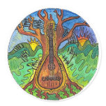 "Music from Dawn to Dusk" Round Stickers