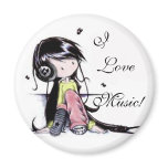 Music girl magnet