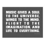 Music Gives A Soul To The Universe Postcards