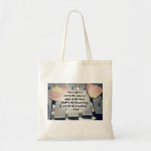 Music gives soul bells rose design canvas bag