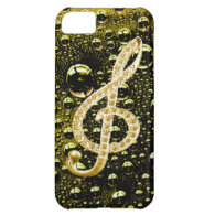 Music Glef Symbols with rain drop background iPhone 5C Covers