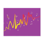 Music (gold, yellow, red 1) postcards