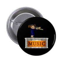 Music Graduate Pinback Button