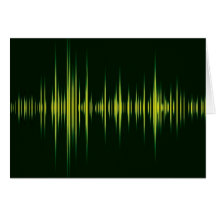 Music graphic equaliser greeting cards