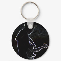 music guitar bass keychain