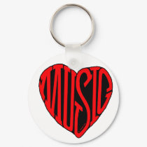 Music Heart keychains