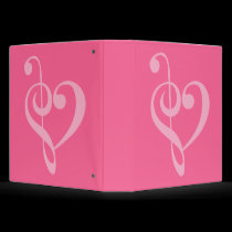Music heart note binders