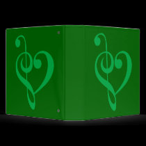 Music heart note binders