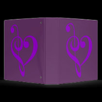 Music heart note binders