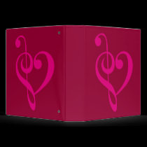 Music heart note binders