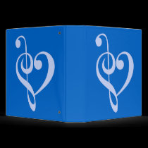 Music heart note binders