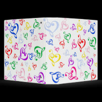 Music heart note binders