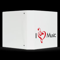 Music heart note binders