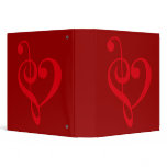Music heart note binders