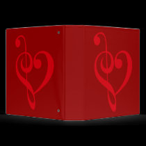 Music heart note binders