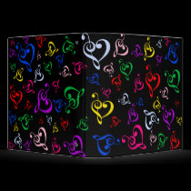 Music heart note binders
