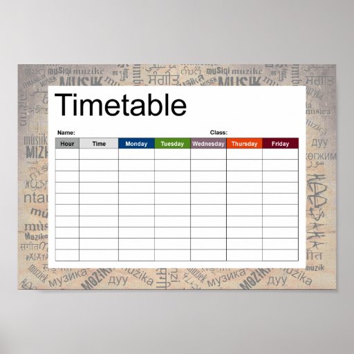 Music In Different Languages Poster Zazzle