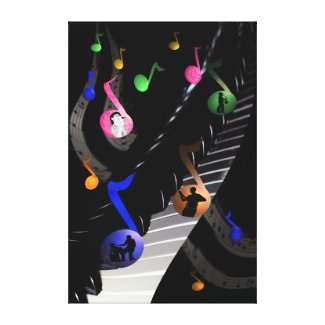 Music in Space wrappedcanvas