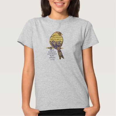 Music in the Soul Quote & Music Note Bird T-shirt