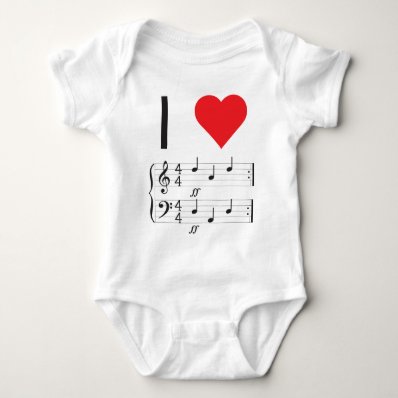 Music Infant Creeper, I love dada! T Shirt
