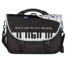 Music is a gift laptop messenger bag