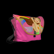 Music is a rainbow messenger bags