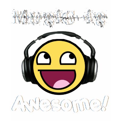 Music is awesome! Smiley (Women's Dark) Tanktop von McBeastie