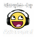 Music is awesome! Smiley (Women's Dark) t-shirts