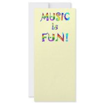 Music is Fun rack cards