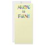 Music is Fun Customized Rack Card