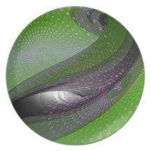 Music is green geometry plates